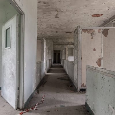 Brutalist hallway