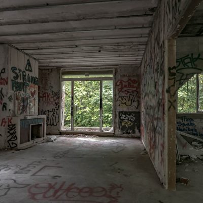 Decorated fireplace