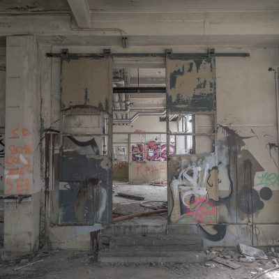 Painted sliding doors