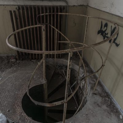 Metal spiral staircase