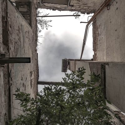 Chimney in the clouds